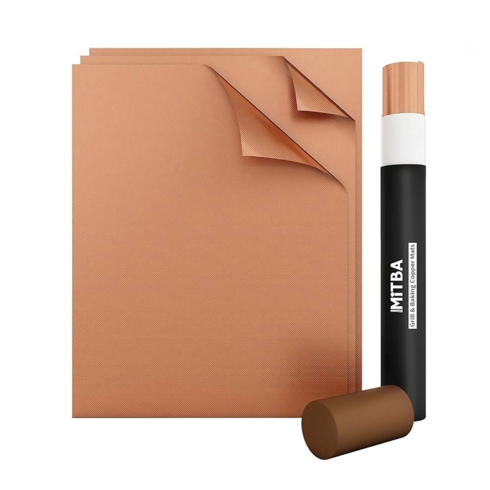 MITBA Grill Mat Set of 3-Non-Stick BBQ Grill Mats, Reusable,